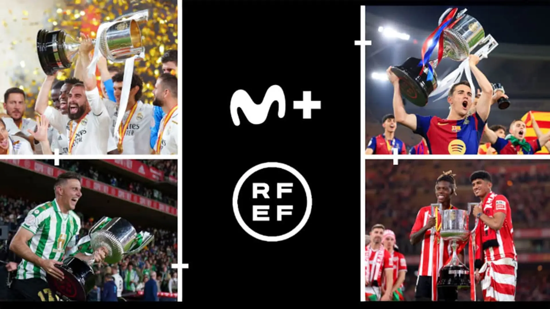 Movistar también dará la Copa del Rey, pero ojo con este importante detalle Collage de la Copa del Rey en Movistar Plus+.