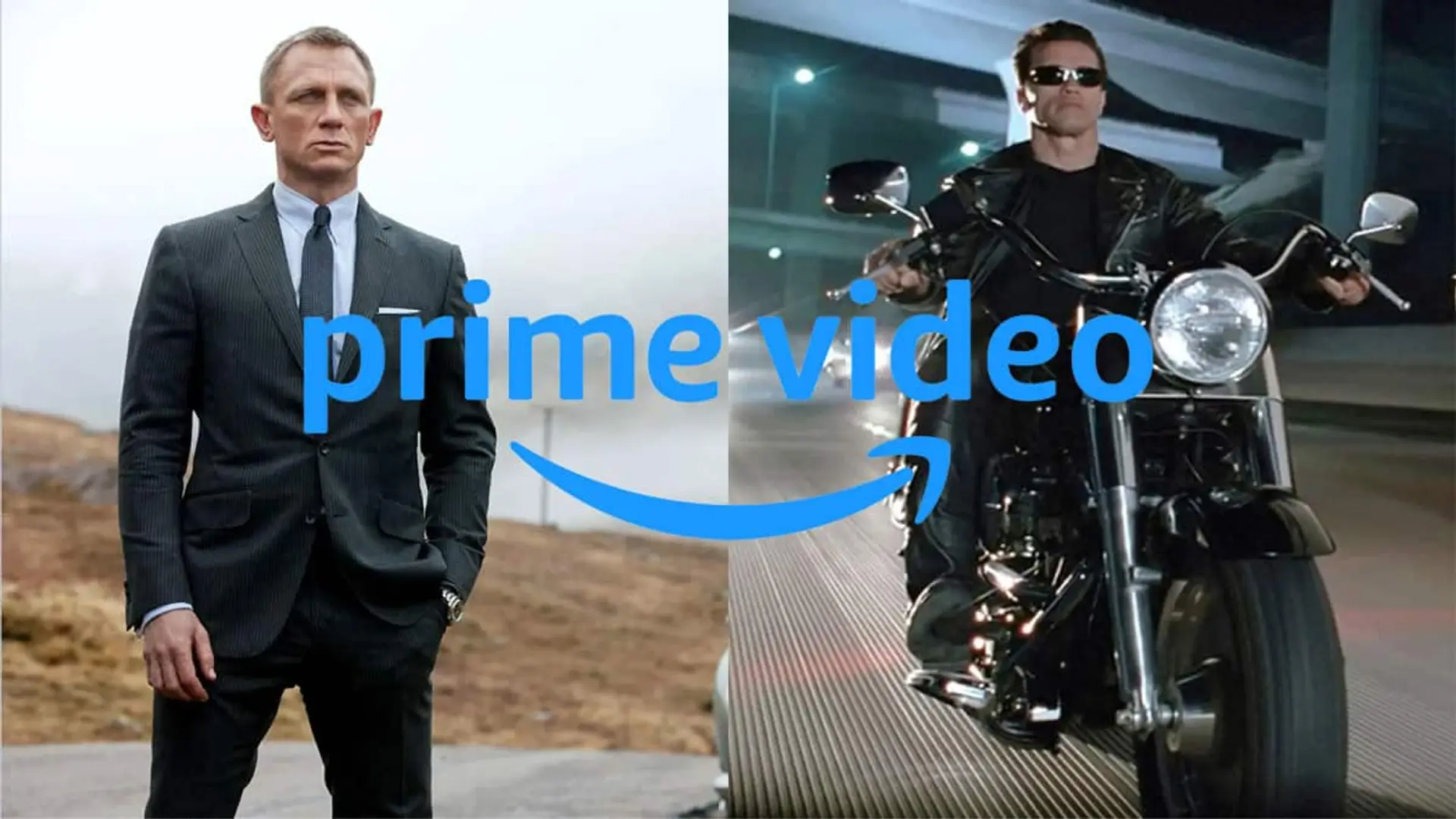 Terminator, James Bond y más: todas las películas que desaparecen de Prime Video en mayo 2026 Montaje con Daniel Craig a la izquierda y Arnold Schwarzenegger en motocicleta a la derecha con el logotipo de Prime Video sobre la imagen