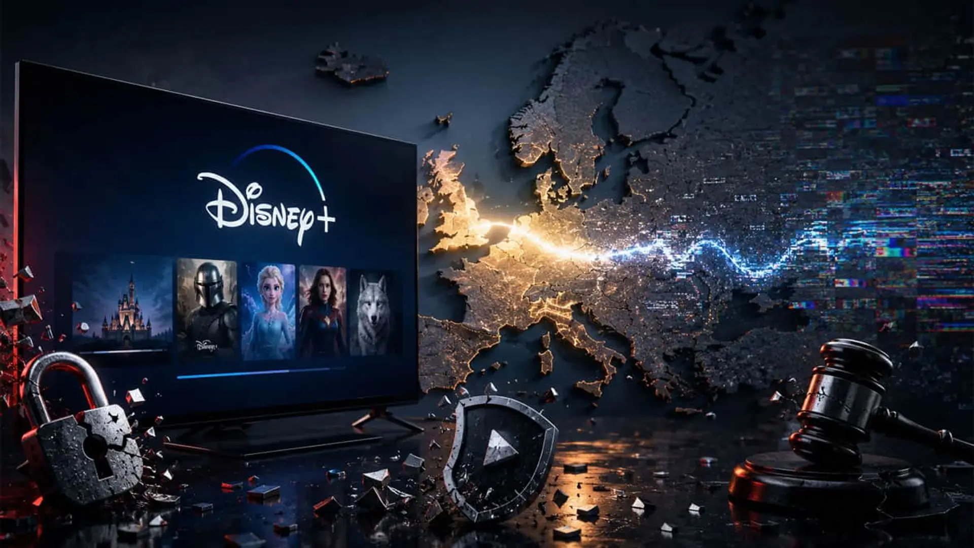 Disney+ en Europa ante desafíos de ciberseguridad, regulación y protección del streaming.