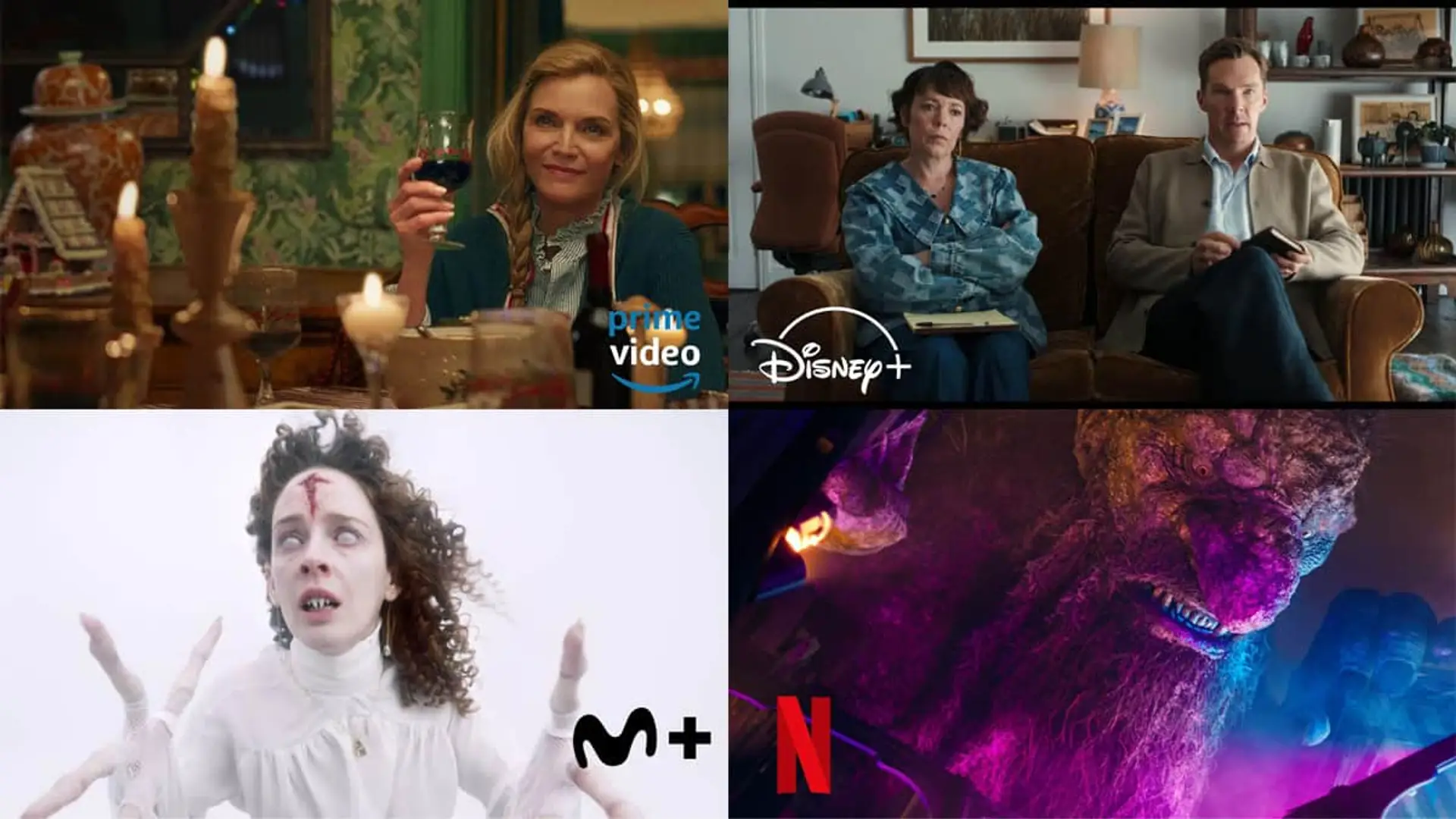 Estrenos en Netflix, Disney+, Prime Video, HBO Max y Movistar Plus+ del 1 al 7 de diciembre Collage con los estrenos de streaming Trol2 (Netflix), Oh. What. Fun. (Prime Video), Silencio (Movistar Plus+) y Los Rose (Disney+).