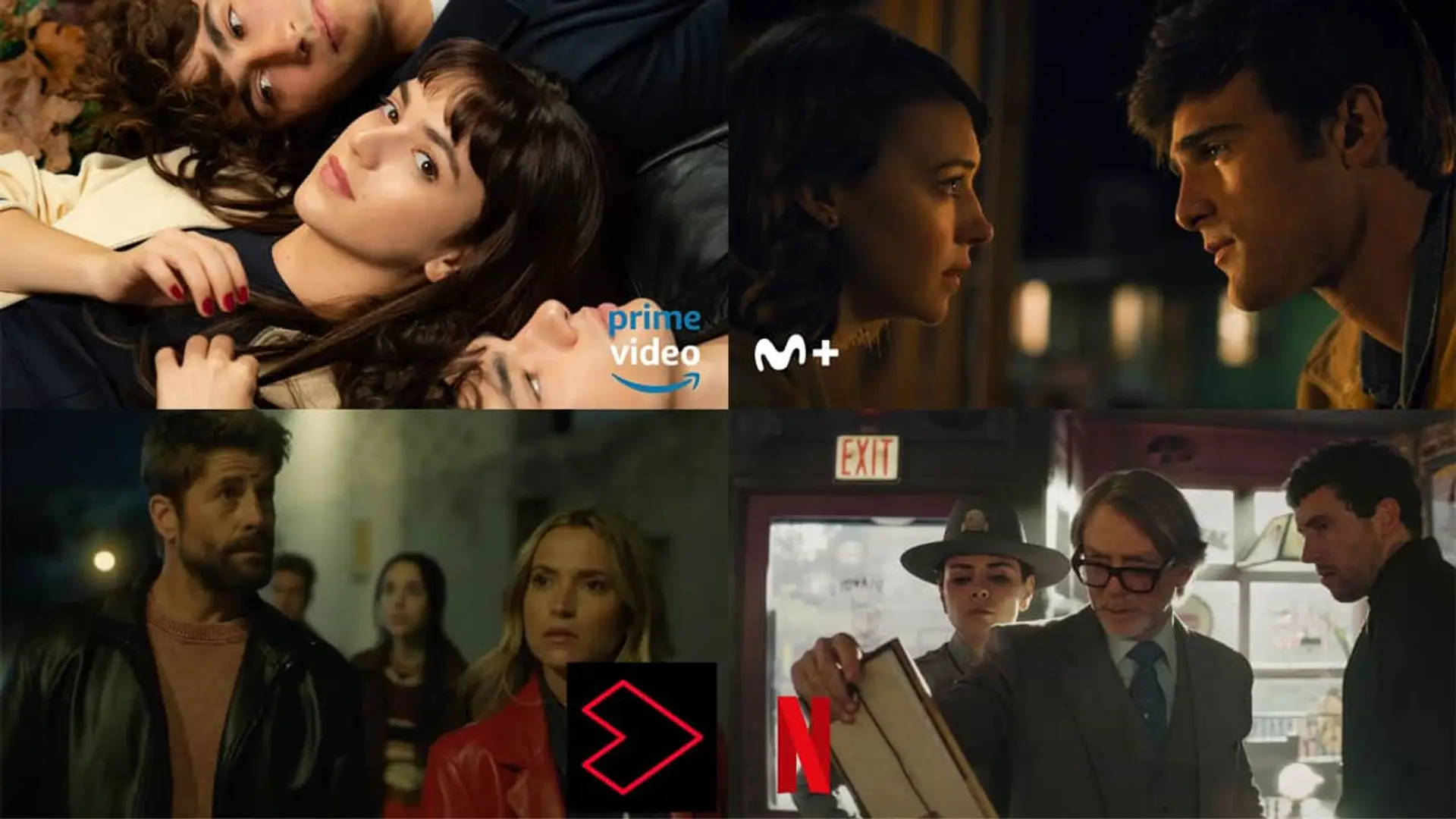 Estrenos de fin de semana en Netflix, HBO Max, Disney+ y Prime Video: qué ver del 12 al 14 de diciembre Collage con los estrenos de streaming Puñales por la espalda (Netflix), Indomables (Movistar Plus+), Dímelo Bajito (Prime Video) y Los protegidos (Atresplayer).