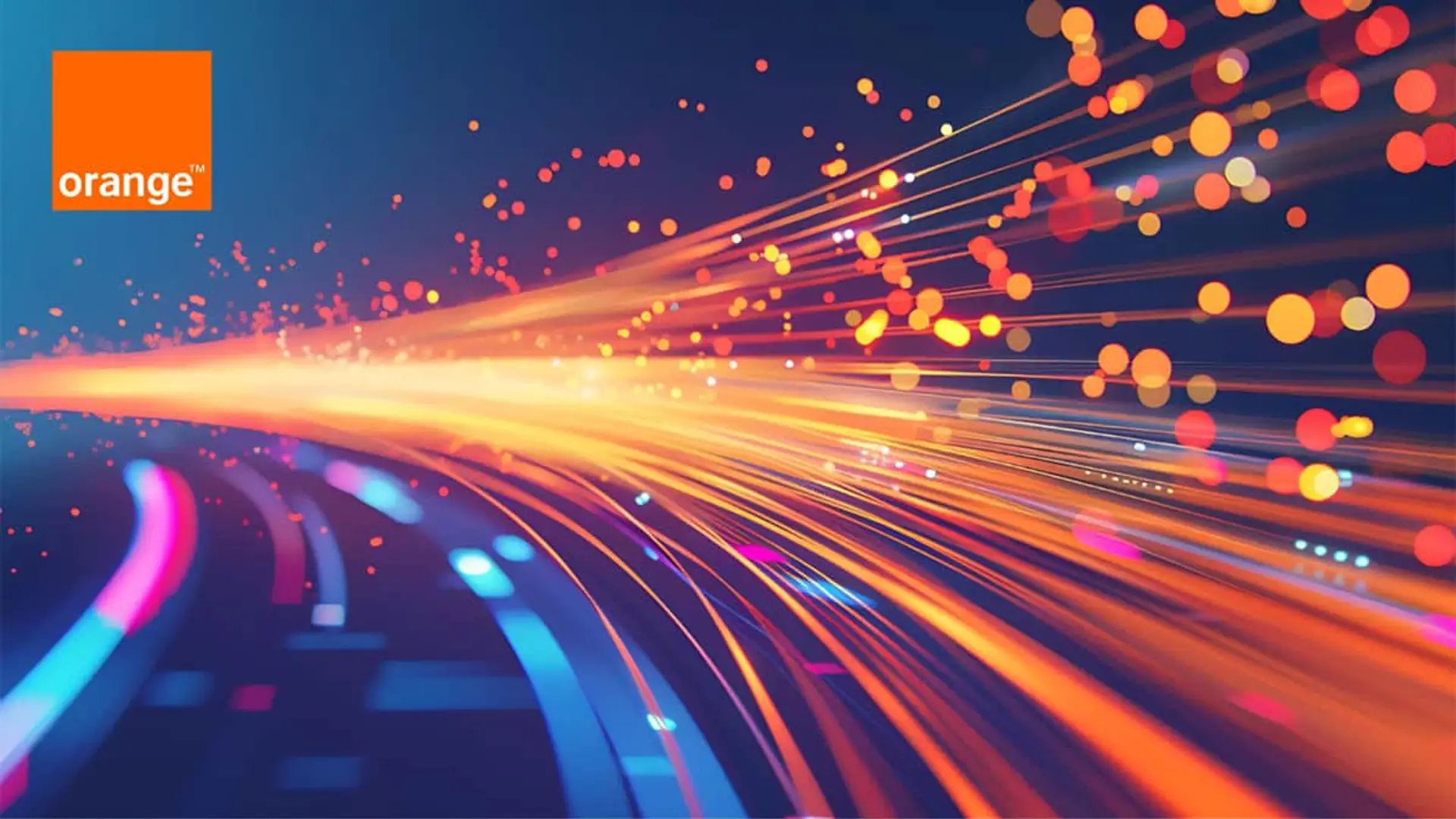 Orange alcanza los 40Gbps de velocidad: así es la fibra del futuro 50G-PON que también probó DIGI Concepto de la conexión a internet de alta velocidad de Orange.