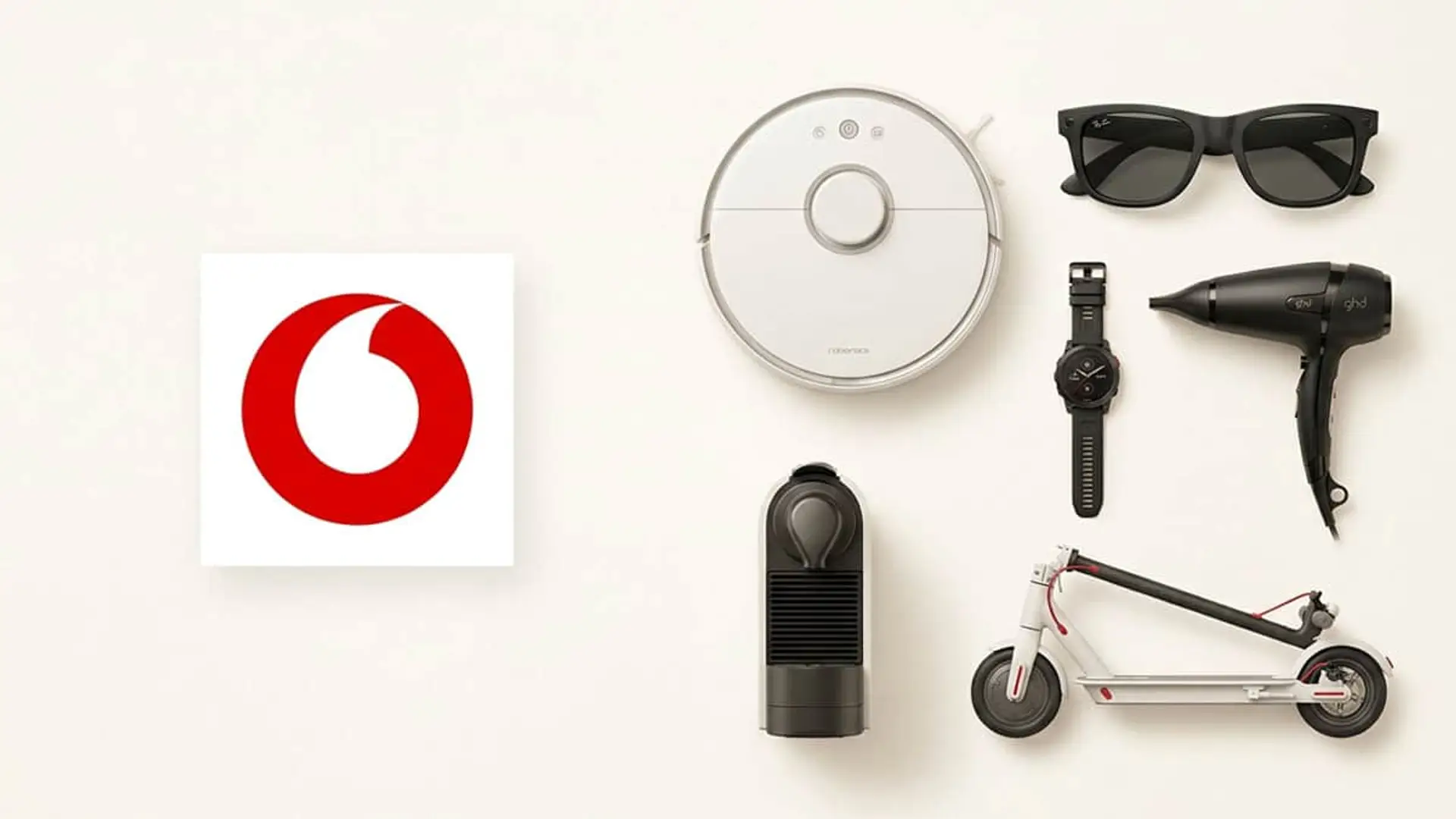 Vodafone suma más de 200 productos a su tienda online: gafas de IA, aspiradores Dyson y patinetes eléctricos entre las novedades Selección de gadgets tecnológicos Vodafone: robot aspirador, smartwatch, gafas de sol, cafetera y patinete eléctrico.