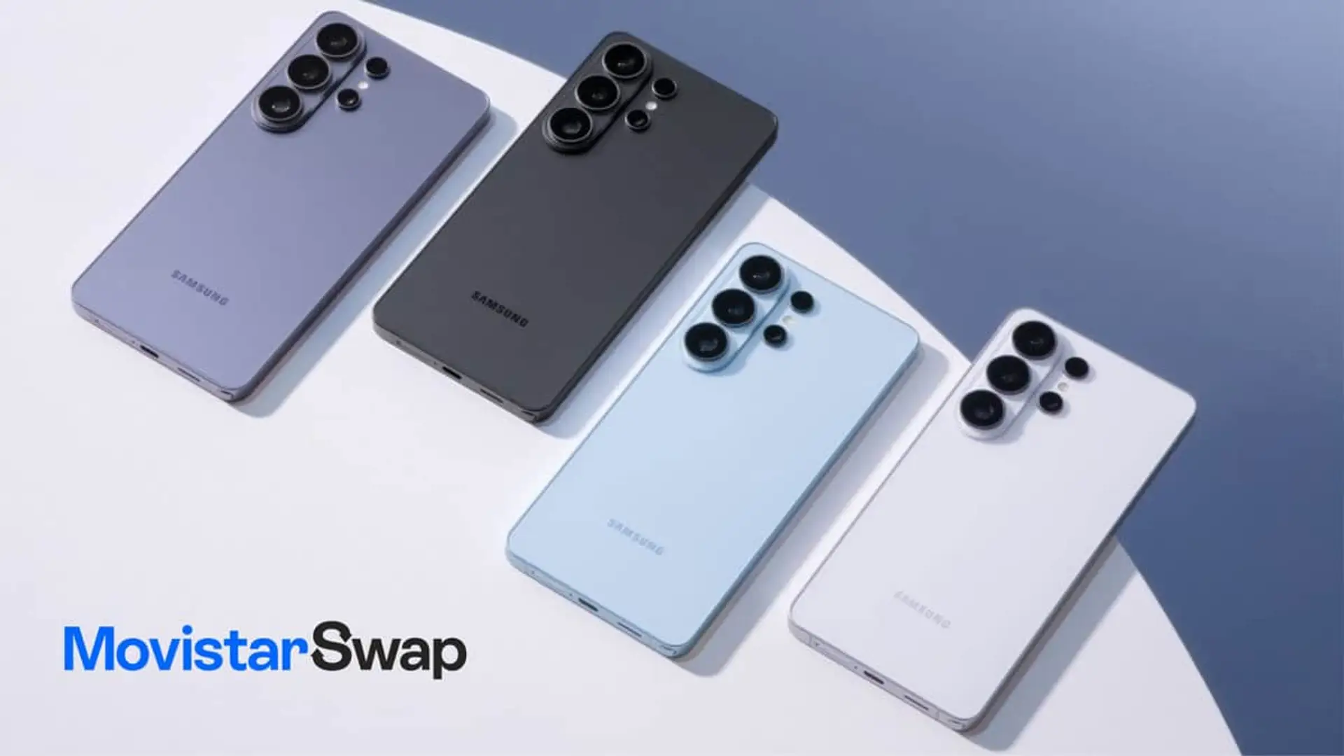 Gama de colores del Samsung Galaxy S26 disponible con Movistar Swap para renovar el smartphone cada veinticuatro meses.