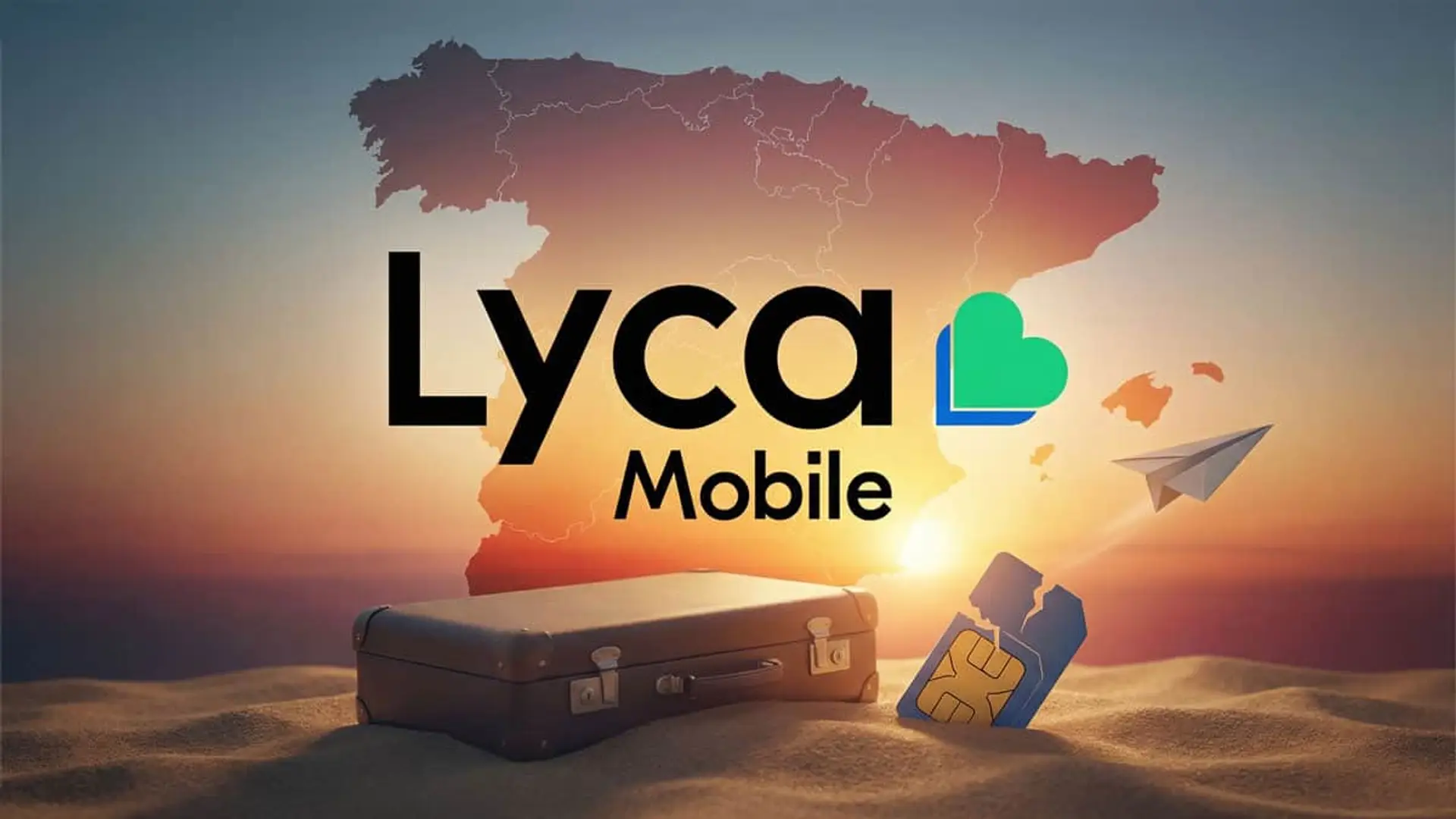 Lycamobile dice adiós: MasOrange se carga la histórica operadora prepago tras 16 años Ilustración de la despedida de Lycamobile en España con mapa maleta y tarjeta SIM rota.