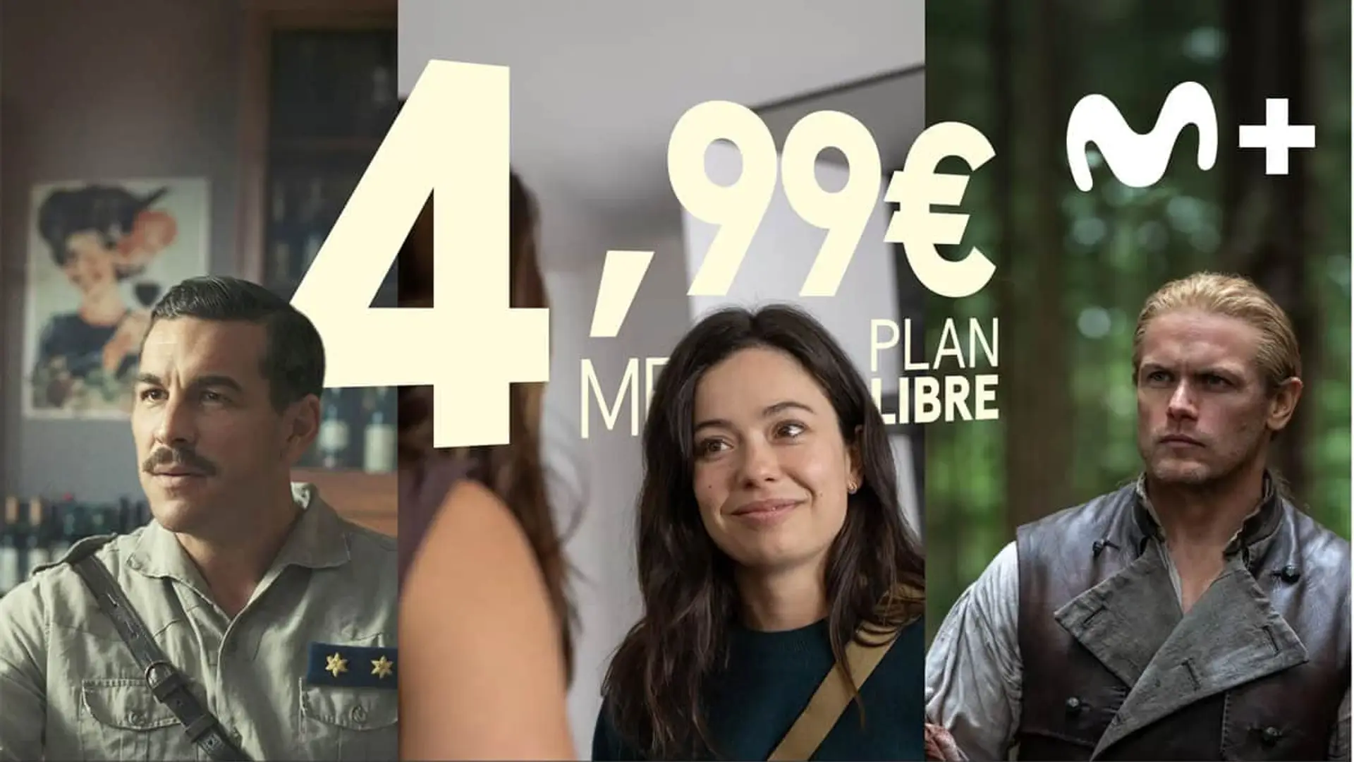Oferta del Plan Libre de Movistar Plus+ por 4,99€ al mes para disfrutar de cine y series originales.
