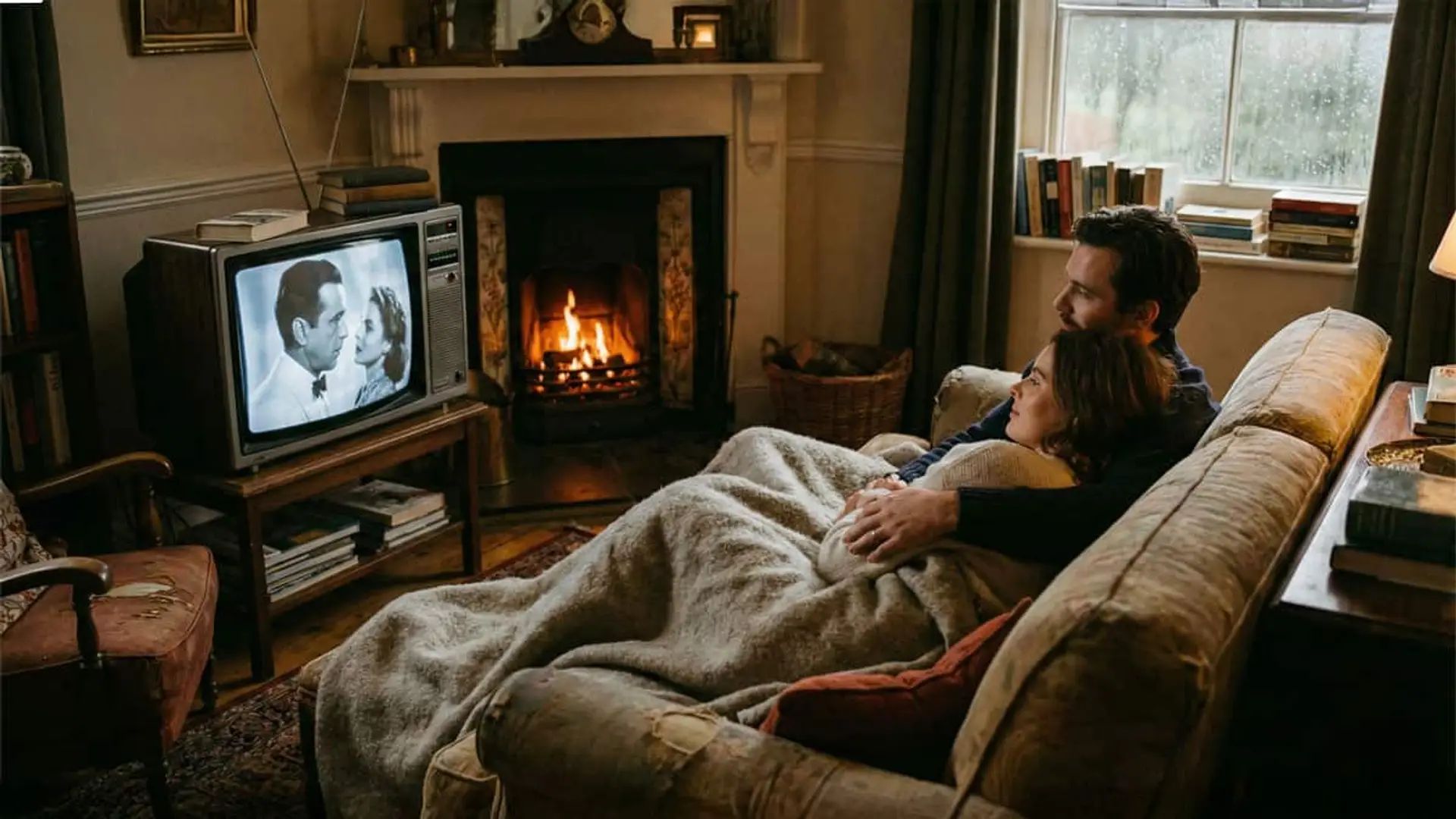 San Valentín en Netflix, HBO Max, Prime Video, Movistar Plus+ y Disney+: las 15 mejores películas románticas que puedes ver Una pareja de enamorados ve Casablanca en el sofá bajo la manta.