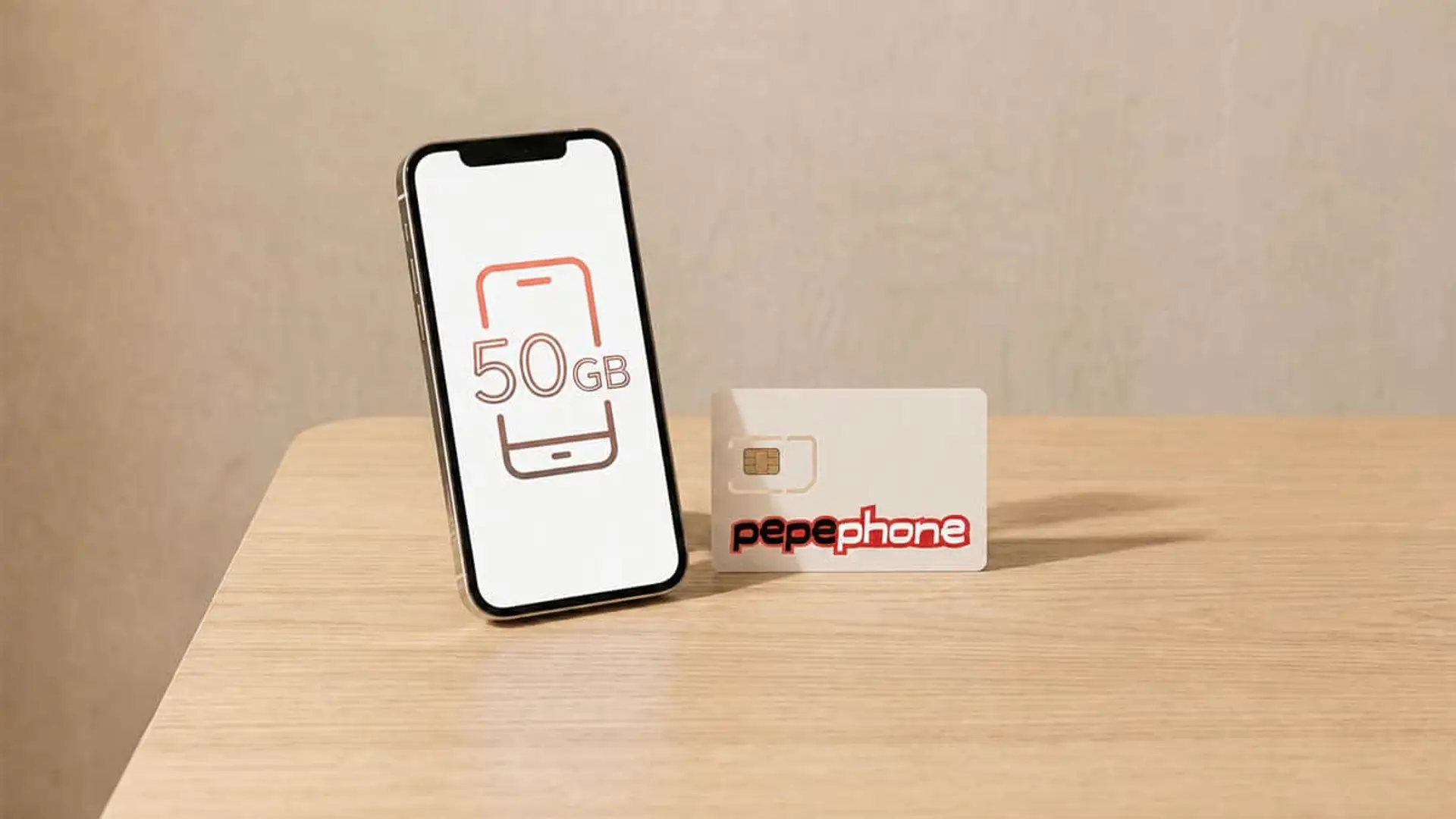 La tarifa más barata de Pepephone pasa de 30 a 50 GB por el mismo precio Tarjeta SIM de Pepephone junto a un móvil con tarifa de 50 GB