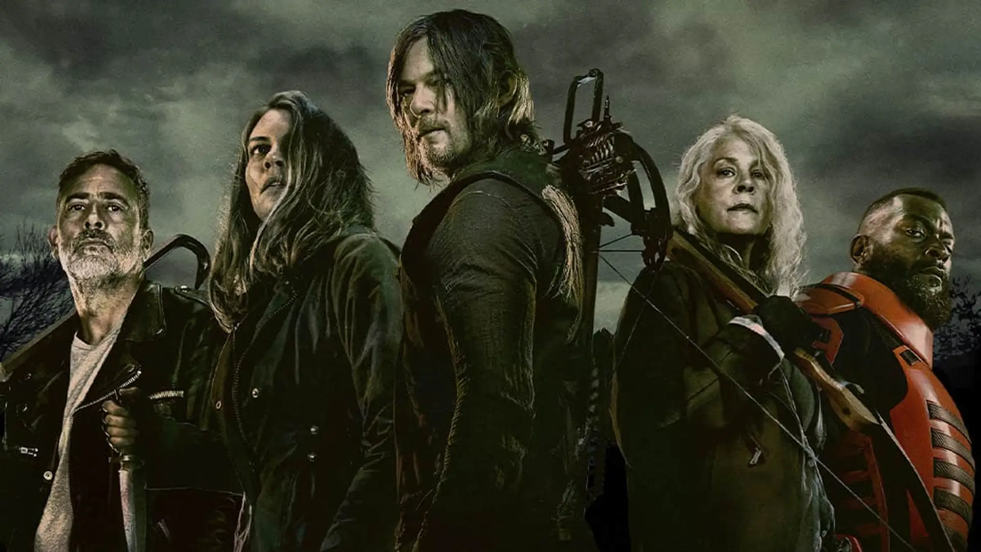 ¿Quieres volver a ver todo The Walking Dead? Así celebra AMC+ la nostalgia zombi en su 15 aniversario Protagonistas de la serie The Walking Dead con Daryl Dixon, Maggie, Negan y Carol armados.
