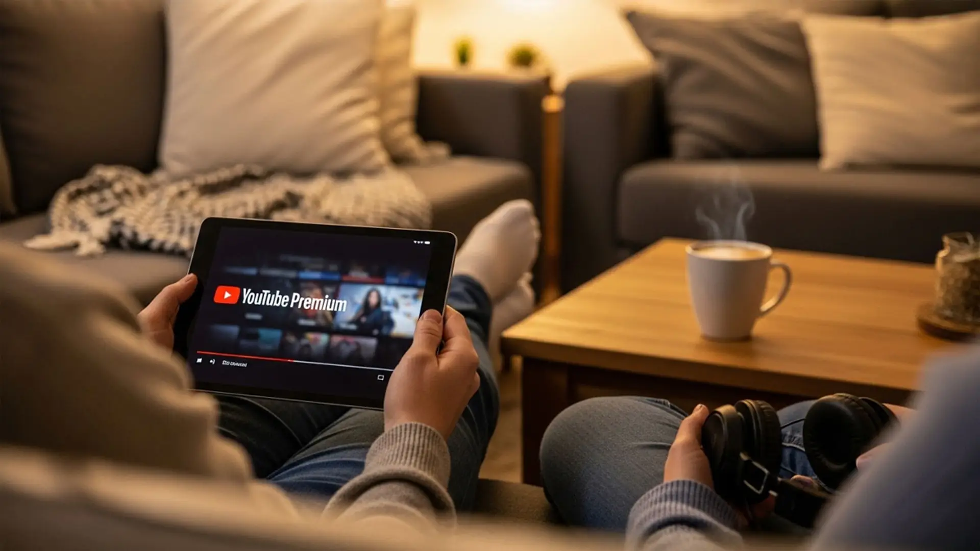 Vodafone regala dos meses de YouTube Premium a sus clientes: así puedes activarlo Pareja viendo vídeos de YouTube Premium en una tablet.