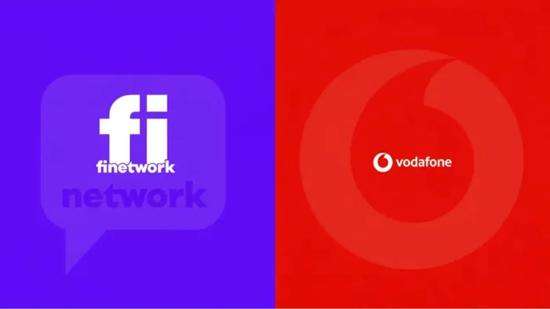 Logos de Finetwork y Vodafone enfrentados, simbolizando la absorción.