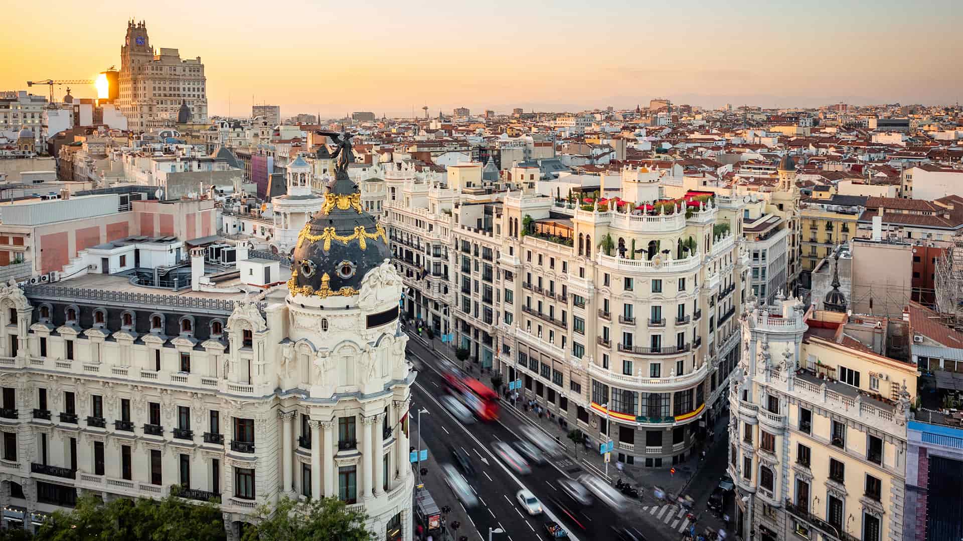 Vistas ciudad Madrid donde esta disponible para clientes adamo