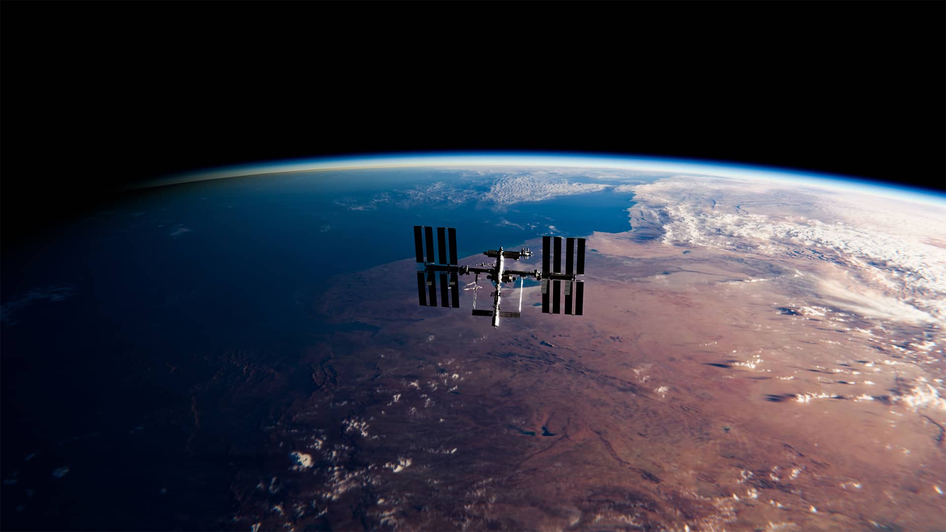 Satélite orbitando sobre la tierra simboliza internet satélite