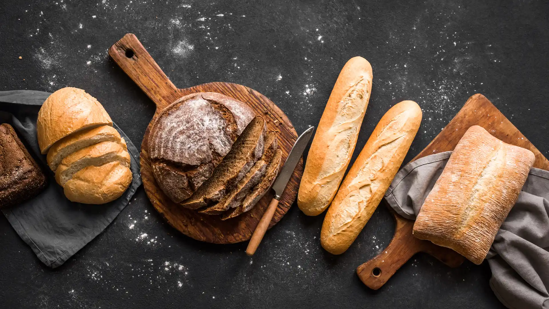 Diferentes tipos de pan simbolizan los tipos de conexión