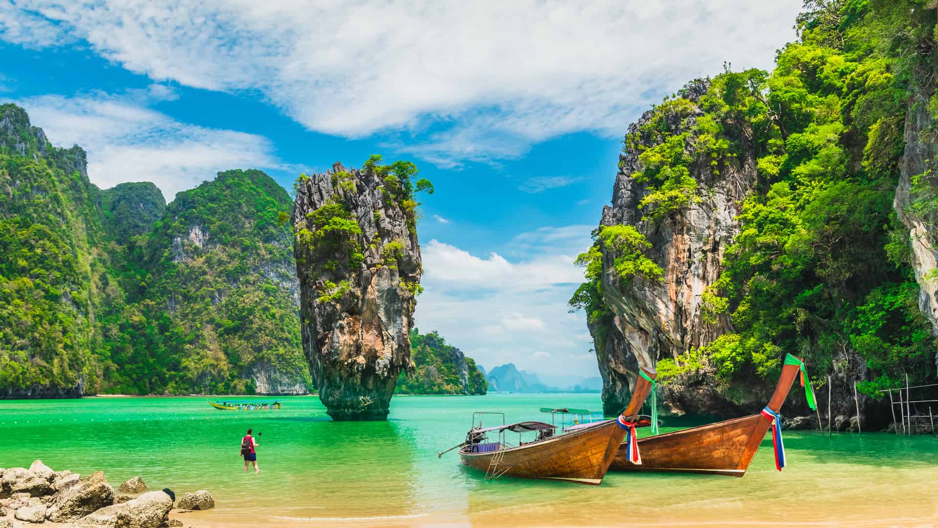 Playas de Tailandia para representar las tarifas internacionales de internet en es país