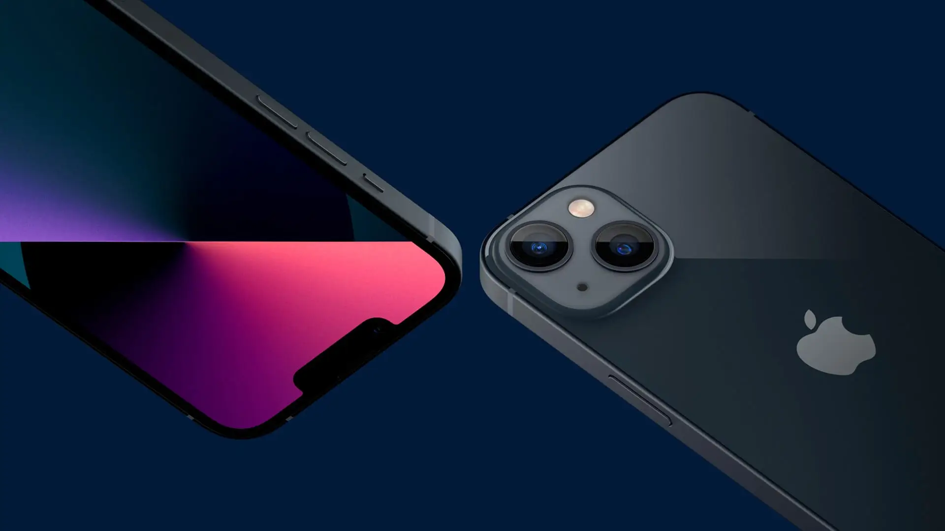 Móvil iPhone 13 en color negro, uno de los muchos modelos disponibles para comprar en Movistar