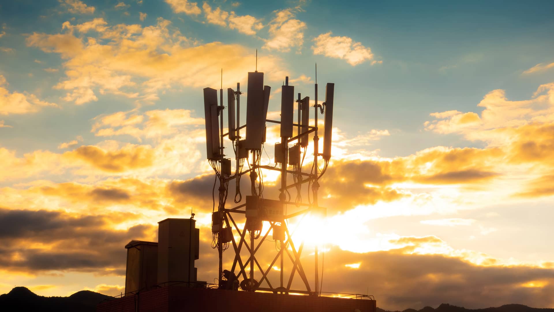Torre de comunicación 4G representa internet 4g de mundor