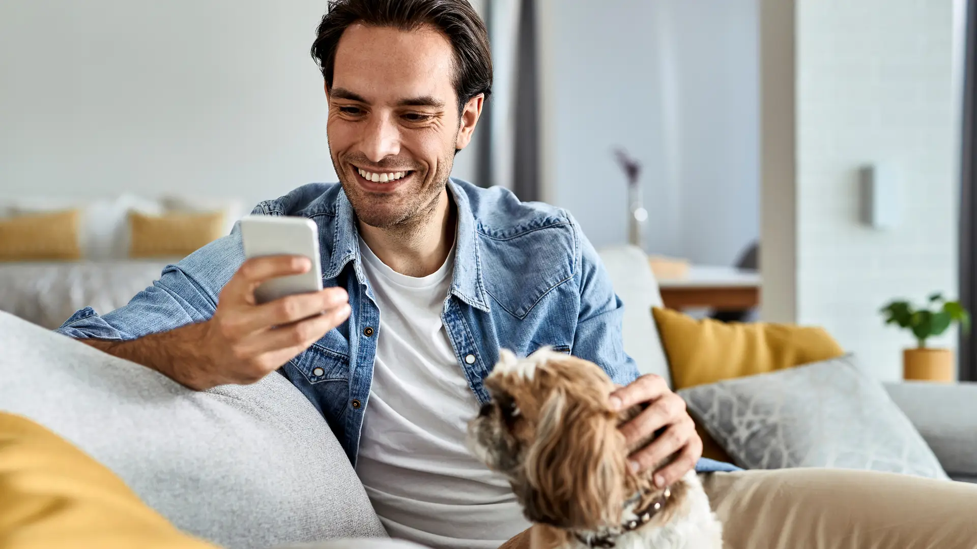 Hombre usando su smartphone representa tarifas móvil ptvtelecom Hombre usando su smartphone representa tarifas móvil ptvtelecom