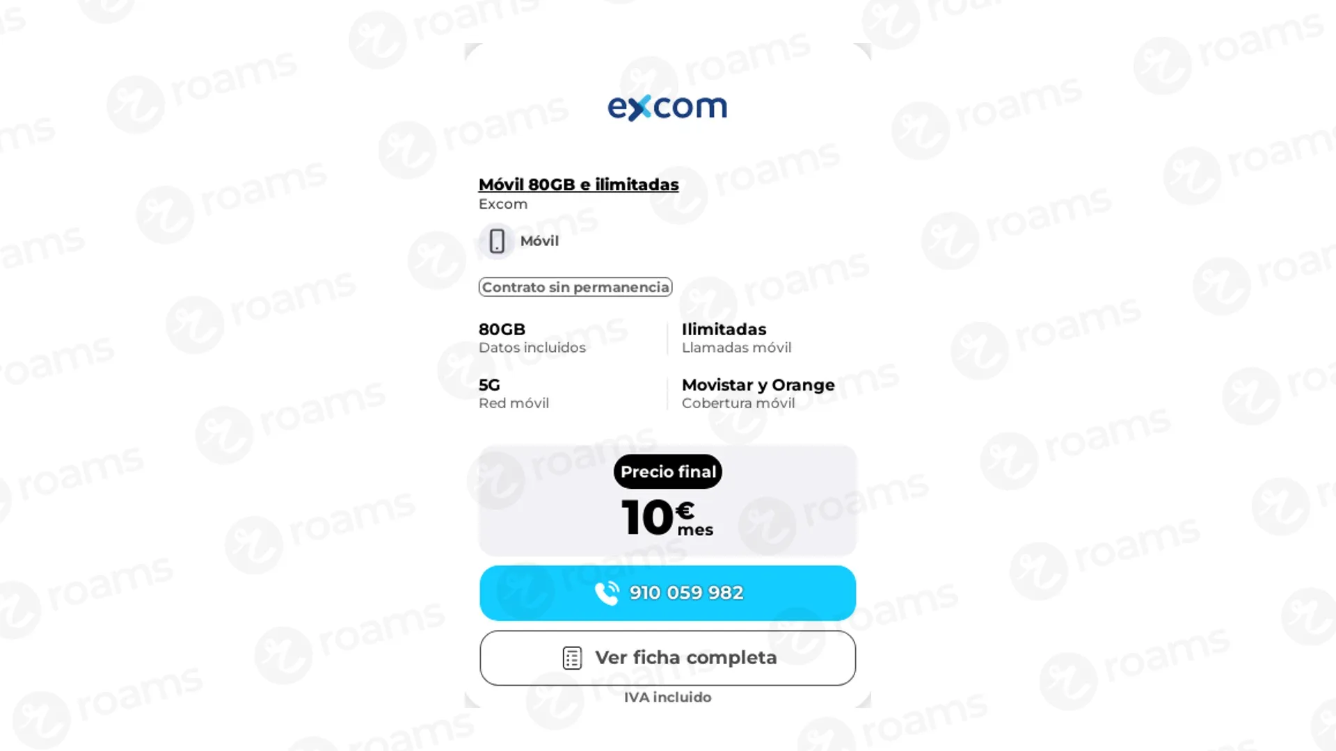 Móvil 60GB e ilimitadas | Excom