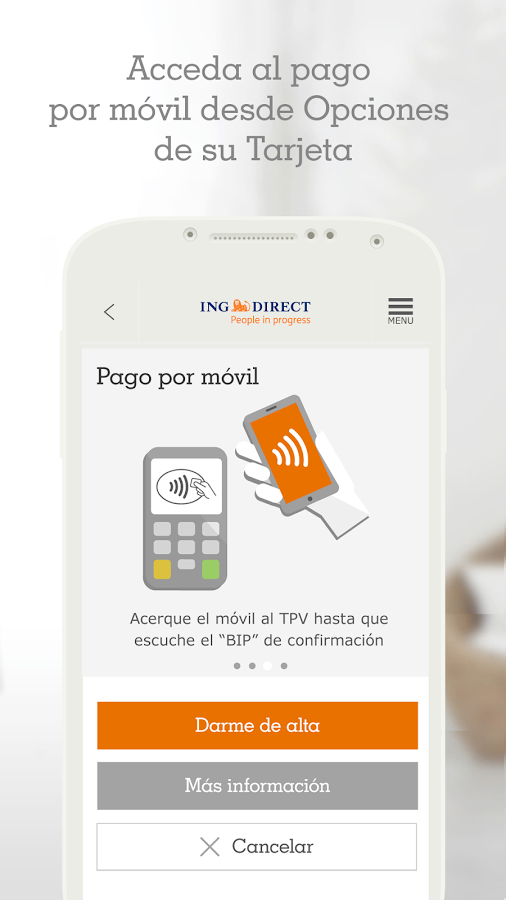App para agar con el móvil de ING Direct