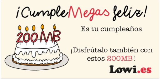 Regalo de 200MB de Lowi en la opinión Lowi